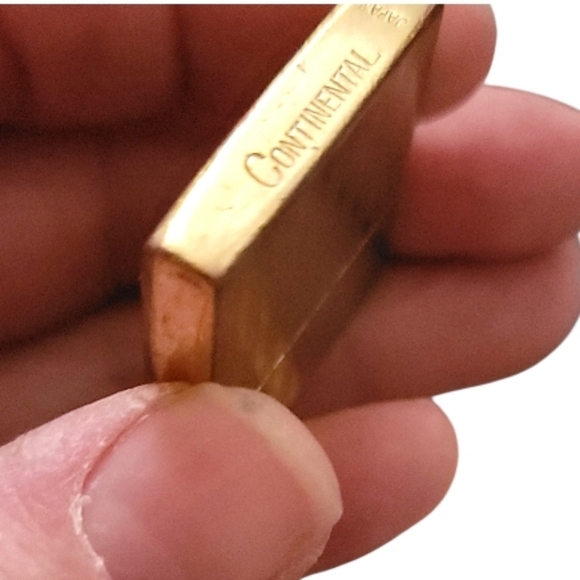 Vintage Pill Trinket Box and Gold Toned Miniature Continental Lighter - Picture 2 of 6